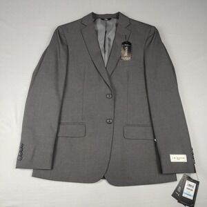 NWT J.M. Haggar Suit Jacket Mens 40S Charcoal Gray Slim Fit Premium Stretch
